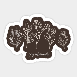 Joy Abounds Design Sticker